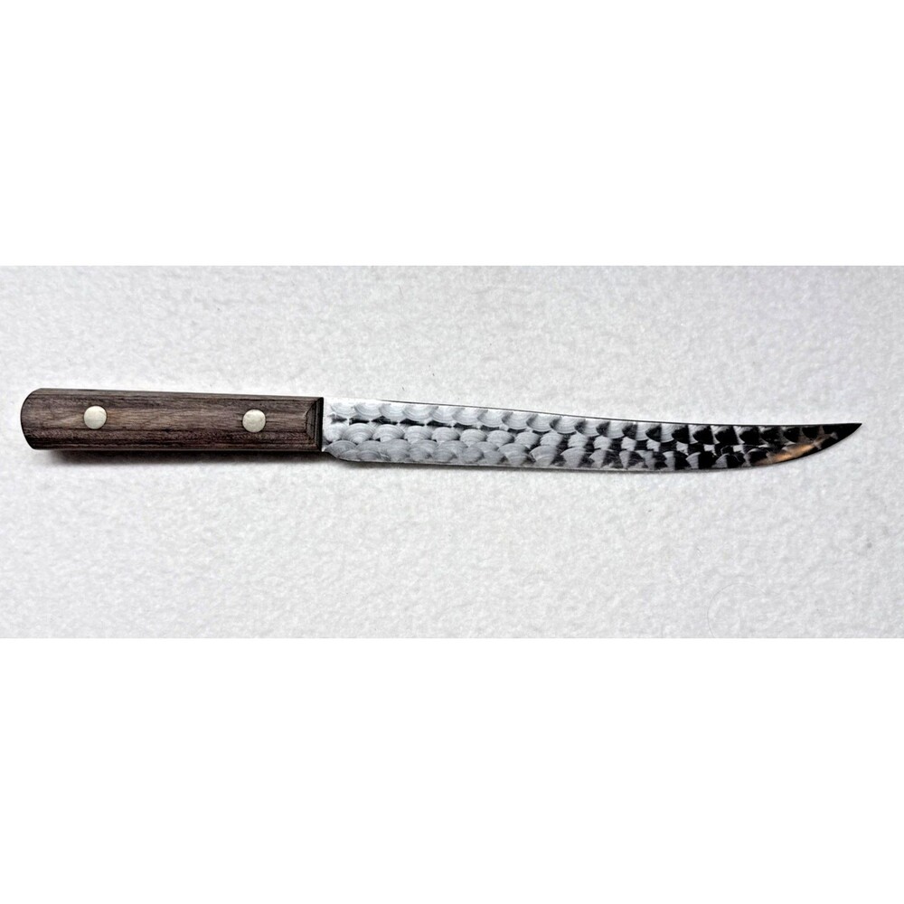Vintage E. Warther & Sons 9" Carving Knife – 13.5" Overall – Hammered Blade